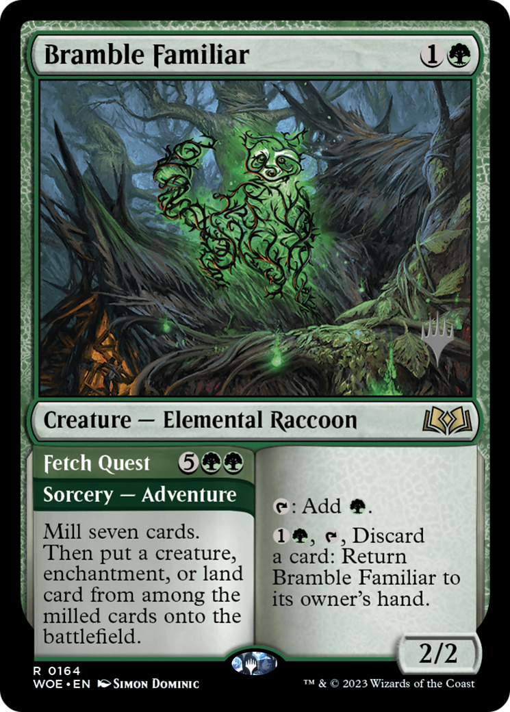 Image of Bramble Familiar // Fetch Quest (Promo Pack) [Wilds of Eldraine Promos]