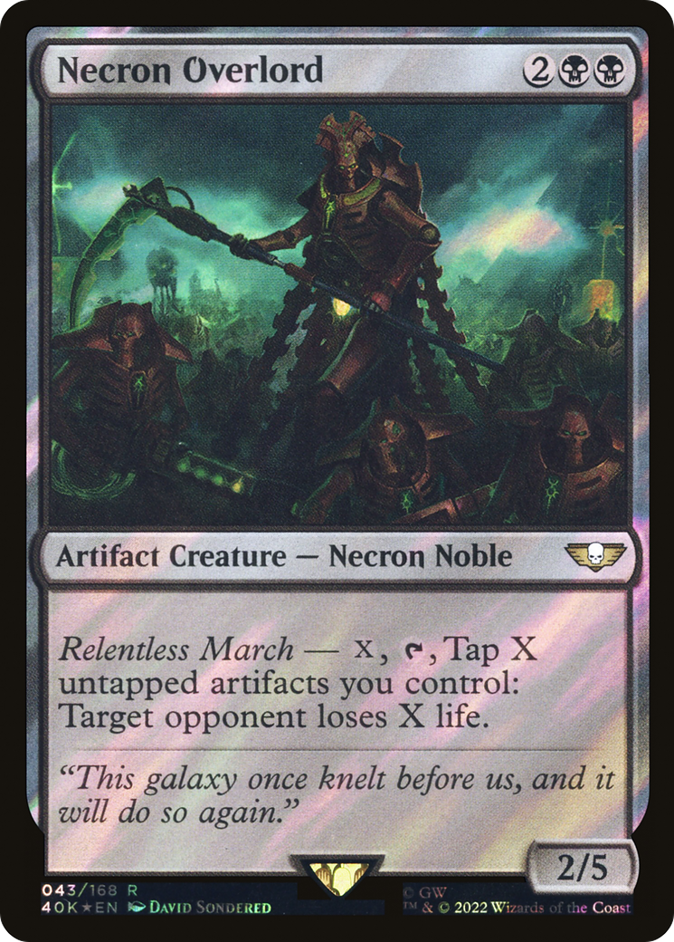 Image of Necron Overlord (Surge Foil) [Warhammer 40,000]