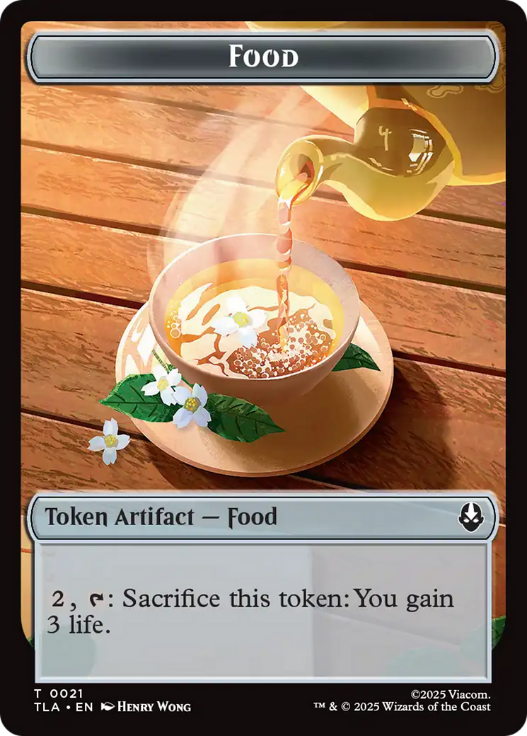Image of Monk // Food (0021) Double-Sided Token [Avatar: The Last Airbender Tokens]