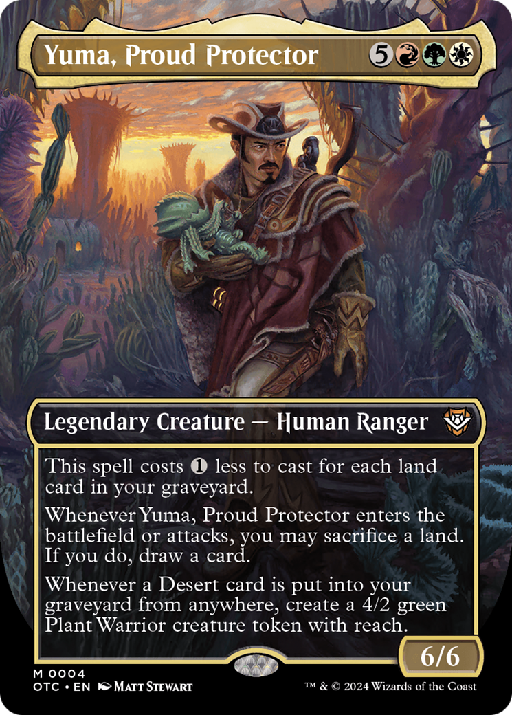Image of Yuma, Proud Protector (Borderless) [Outlaws of Thunder Junction Commander]