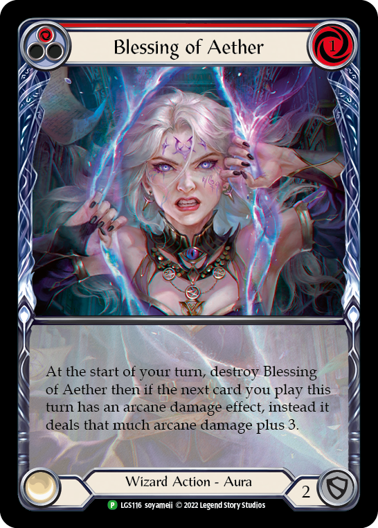 Image of Blessing of Aether (Red) [LGS116] (Promo)  Rainbow Foil