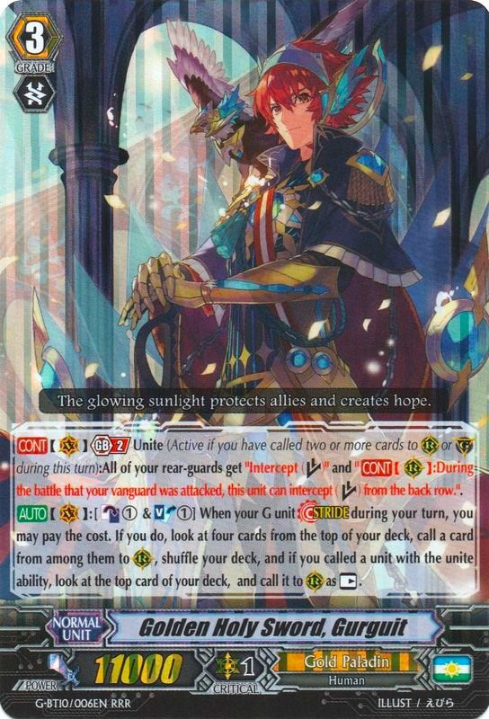 Image of Golden Holy Sword, Gurguit (G-BT10/006EN) [Raging Clash of the Blade Fangs]