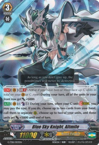 Image of Blue Sky Knight, Altmile (RRR) (G-TD11/003EN) [Divine Knight of Heavenly Decree]