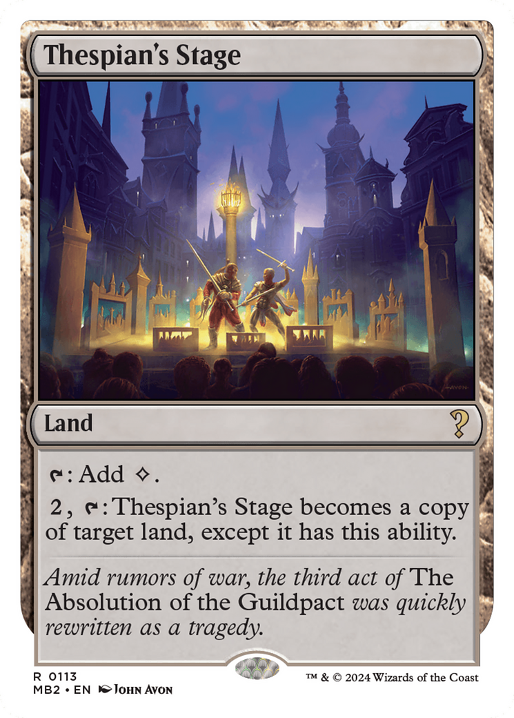 Image of Thespian's Stage (White Border) [Mystery Booster 2]