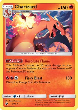 Image of Charizard (3/70) (Let's Play, Eevee) (Theme Deck Exclusive) [Sun & Moon: Dragon Majesty]