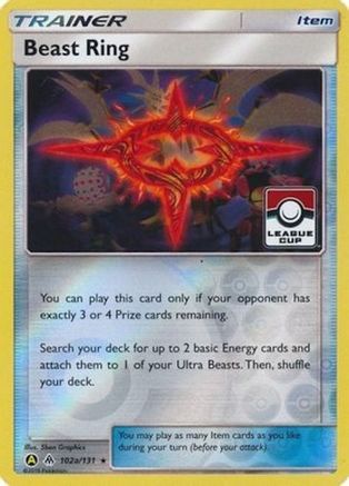Image of Beast Ring (102a/131) (League Promo) [Sun & Moon: Forbidden Light]