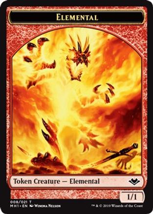 Image of Elemental (008) // Bear (011) Double-Sided Token [Modern Horizons Tokens]