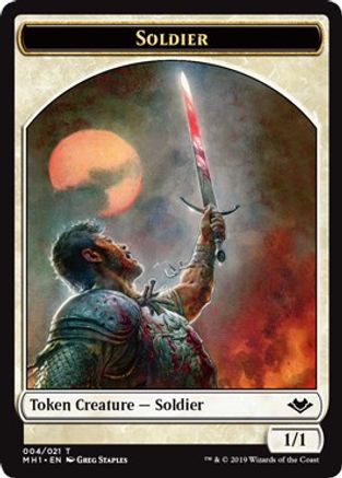 Image of Soldier (004) // Elephant (012) Double-Sided Token [Modern Horizons Tokens]