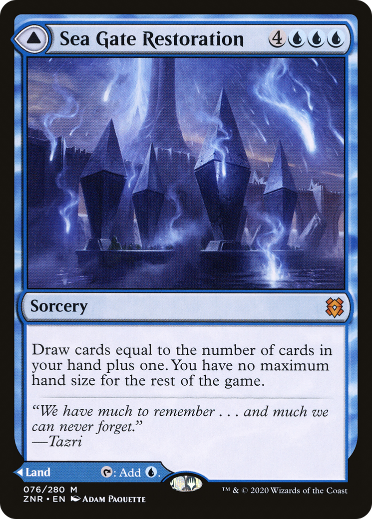 Image of Sea Gate Restoration // Sea Gate, Reborn [Zendikar Rising]