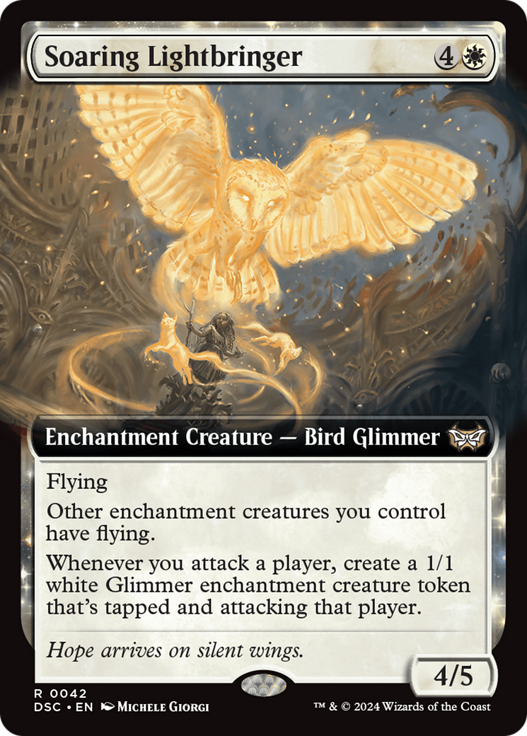 Image of Soaring Lightbringer (Extended Art) [Duskmourn: House of Horror Commander]
