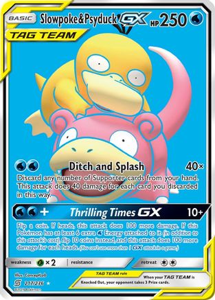 Image of Slowpoke & Psyduck GX (217/236) [Sun & Moon: Unified Minds]