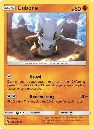 Image of Cubone (105/236) [Sun & Moon: Unified Minds]