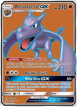 Image of Aerodactyl GX (224/236) [Sun & Moon: Unified Minds]