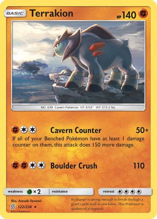 Image of Terrakion (122/236) [Sun & Moon: Unified Minds]