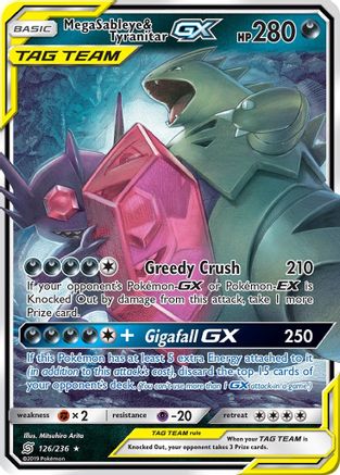 Image of Mega Sableye & Tyranitar GX (126/236) [Sun & Moon: Unified Minds]