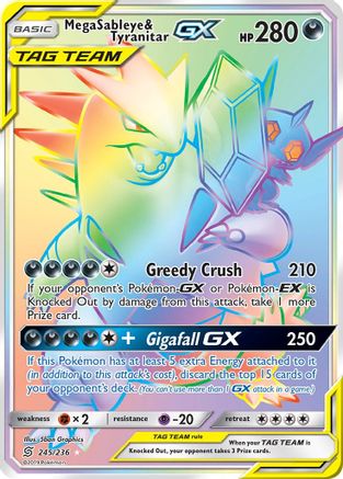 Image of Mega Sableye & Tyranitar GX (245/236) [Sun & Moon: Unified Minds]