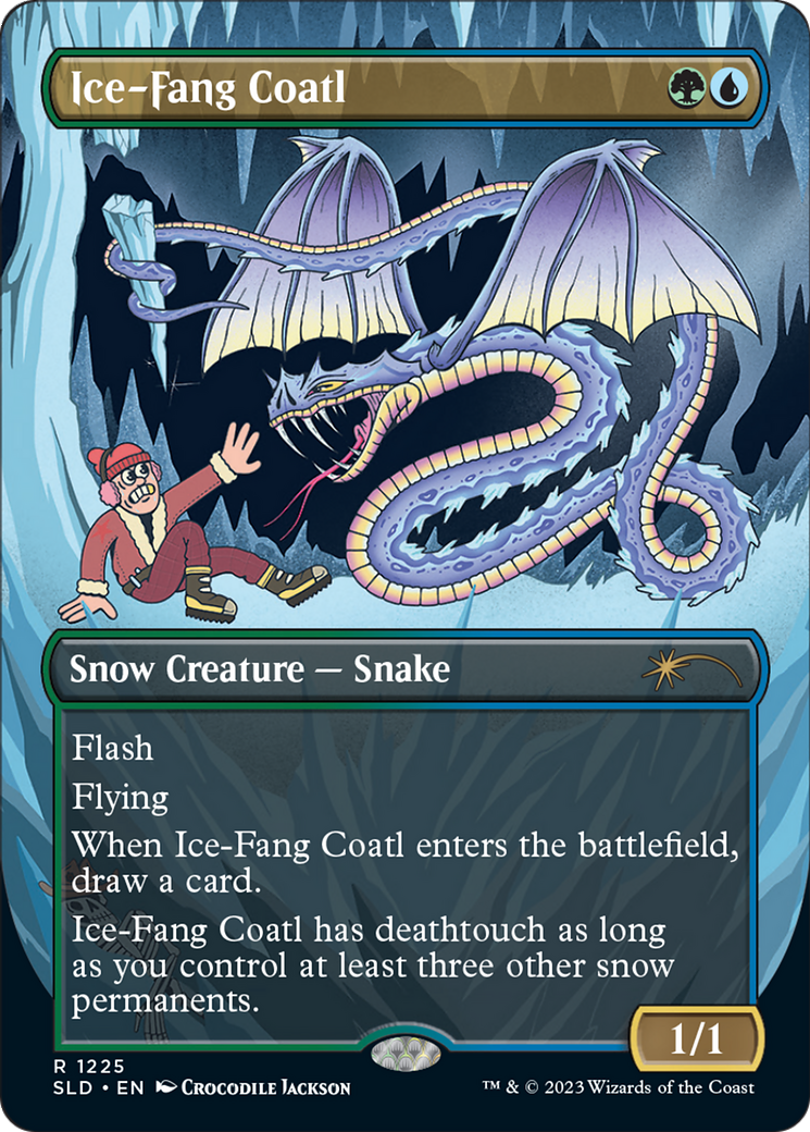 Image of Ice-Fang Coatl (Borderless) [Secret Lair Drop Series]
