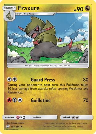 Image of Fraxure (155/236) [Sun & Moon: Unified Minds]