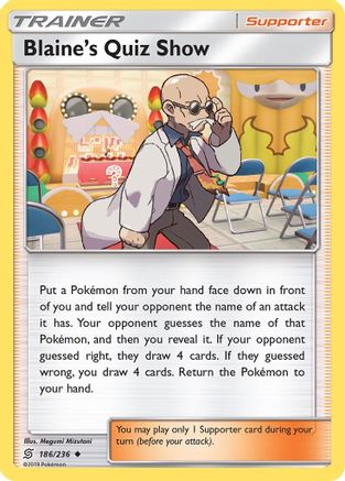 Image of Blaine's Quiz Show (186/236) [Sun & Moon: Unified Minds]