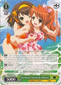 Image of Swimsuit Haruhi & Mikuru (SY/W08-E032 R) [The Melancholy of Haruhi Suzumiya]