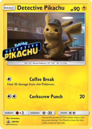 Image of Detective Pikachu (SM190) (Stamped) [Sun & Moon: Black Star Promos]