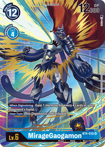 Image of MirageGaogamon [BT4-035] (Alternate Art) [Great Legend]