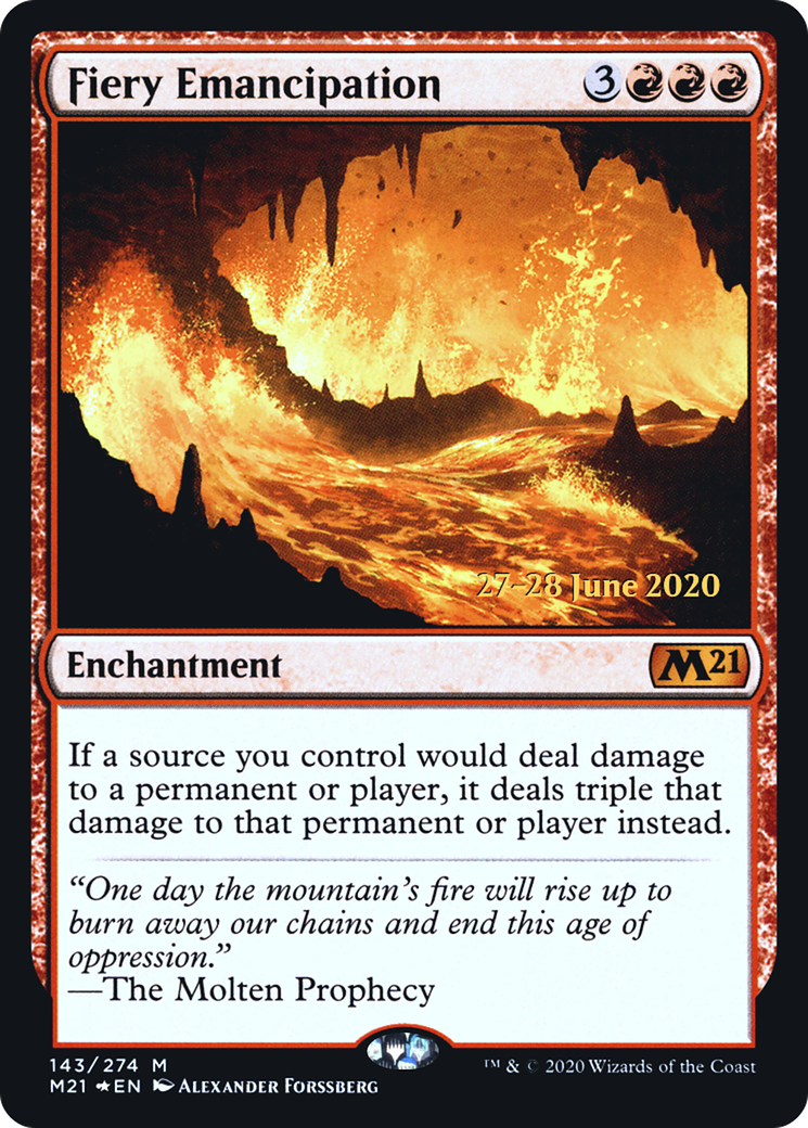 Image of Fiery Emancipation [Core Set 2021 Prerelease Promos]