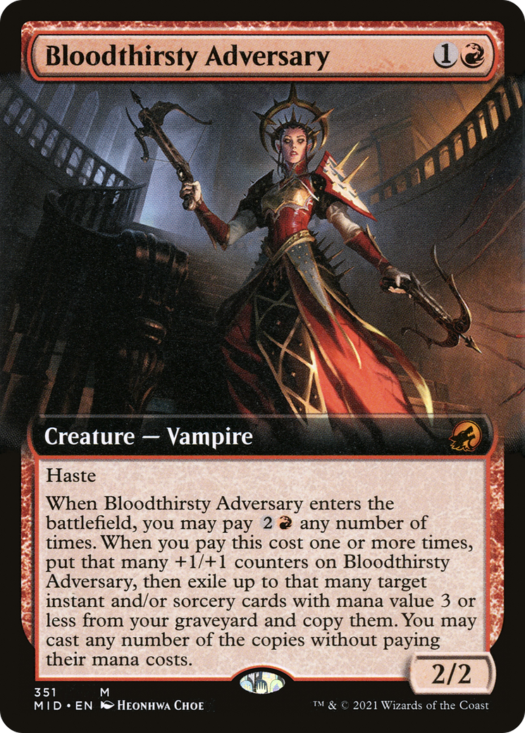 Image of Bloodthirsty Adversary (Extended Art) [Innistrad: Midnight Hunt]