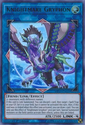 Image of Knightmare Gryphon [MP19-EN029] Ultra Rare