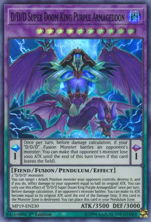 Image of D/D/D Super Doom King Purple Armageddon [MP19-EN230] Super Rare