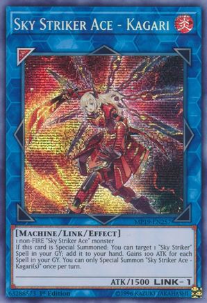 Image of Sky Striker Ace - Kagari [MP19-EN257] Prismatic Secret Rare