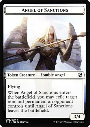 Image of Angel of Sanctions // Horror Double-Sided Token (C19-6 // 23) - Commander 2019