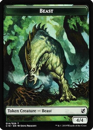 Image of Beast (014) // Wurm Double-Sided Token (C19-14 // 21) - Commander 2019