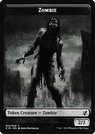 Image of Zombie (010) // Zombie (011) Double-Sided Token (C19-10 // 11) - Commander 2019