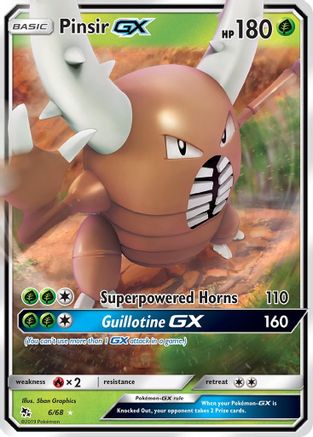 Image of Pinsir GX (6/68) [Sun & Moon: Hidden Fates]