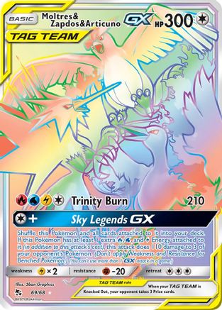 Image of Moltres & Zapdos & Articuno GX (69/68) [Sun & Moon: Hidden Fates]