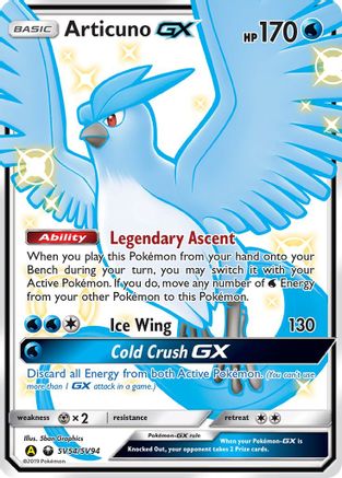 Image of Articuno GX (SV54/SV94) [Sun & Moon: Hidden Fates - Shiny Vault]