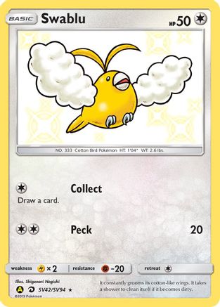 Image of Swablu (SV42/SV94) [Sun & Moon: Hidden Fates - Shiny Vault]