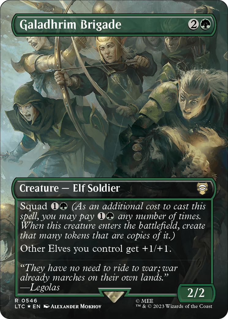 Image of Galadhrim Brigade (Borderless) (Surge Foil) [The Lord of the Rings: Tales of Middle-Earth Commander]