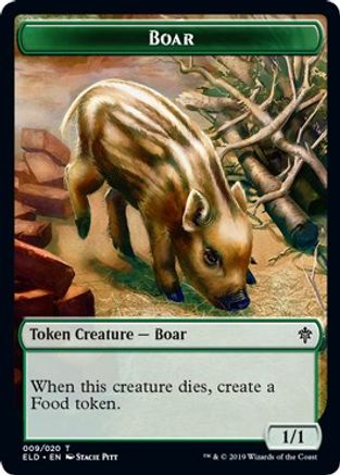 Image of Boar Token (ELD-009) - Throne of Eldraine