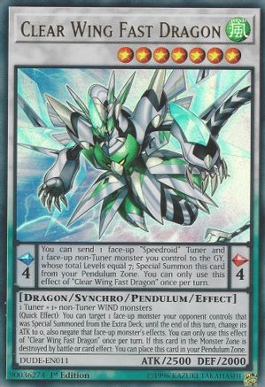 Image of Clear Wing Fast Dragon [DUDE-EN011] Ultra Rare