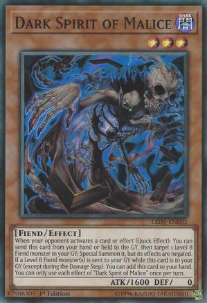 Image of Dark Spirit of Malice [LED5-EN003] Super Rare