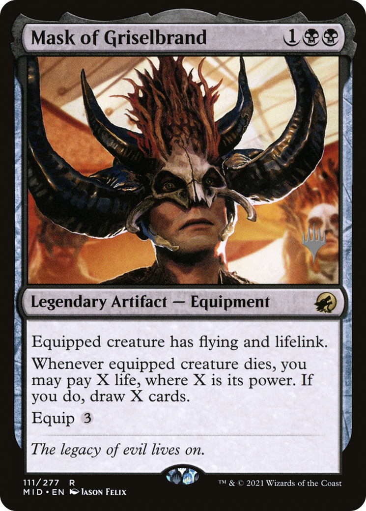 Image of Mask of Griselbrand (Promo Pack) [Innistrad: Midnight Hunt Promos]