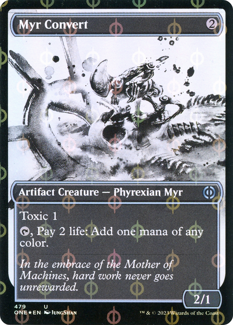 Image of Myr Convert (Showcase Ichor Step-and-Compleat Foil) [Phyrexia: All Will Be One]