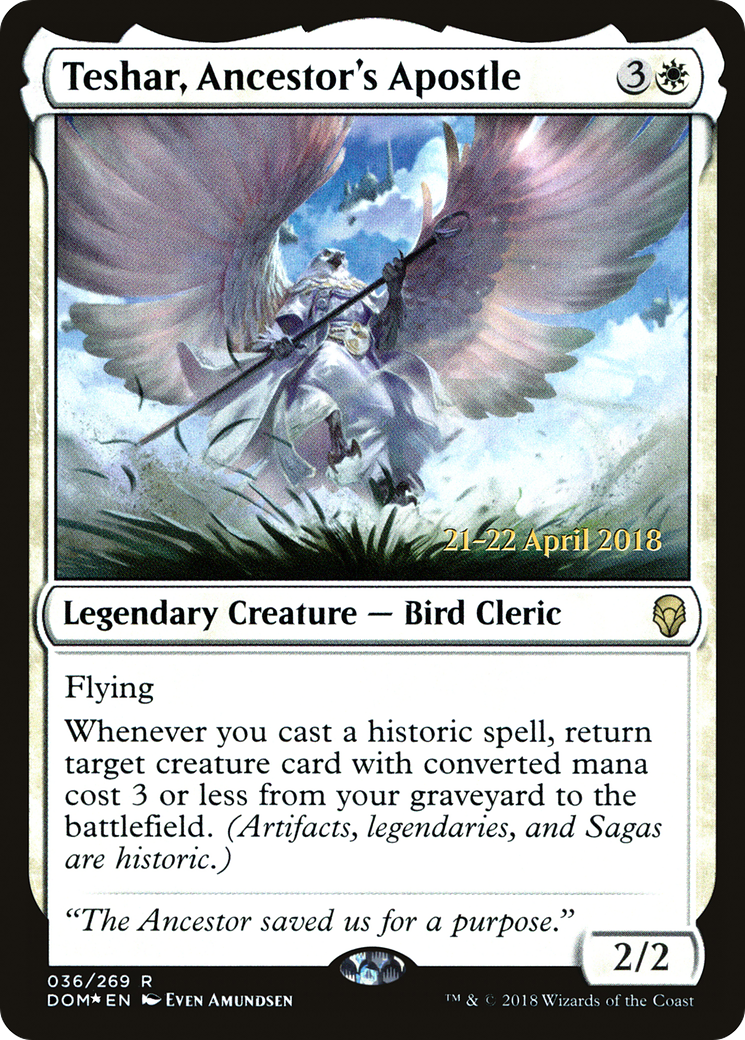 Image of Teshar, Ancestor's Apostle [Dominaria Prerelease Promos]