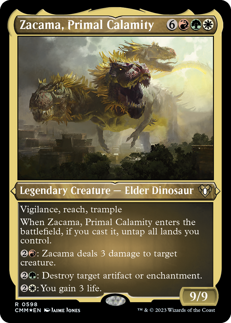 Image of Zacama, Primal Calamity (Foil Etched) [Commander Masters]