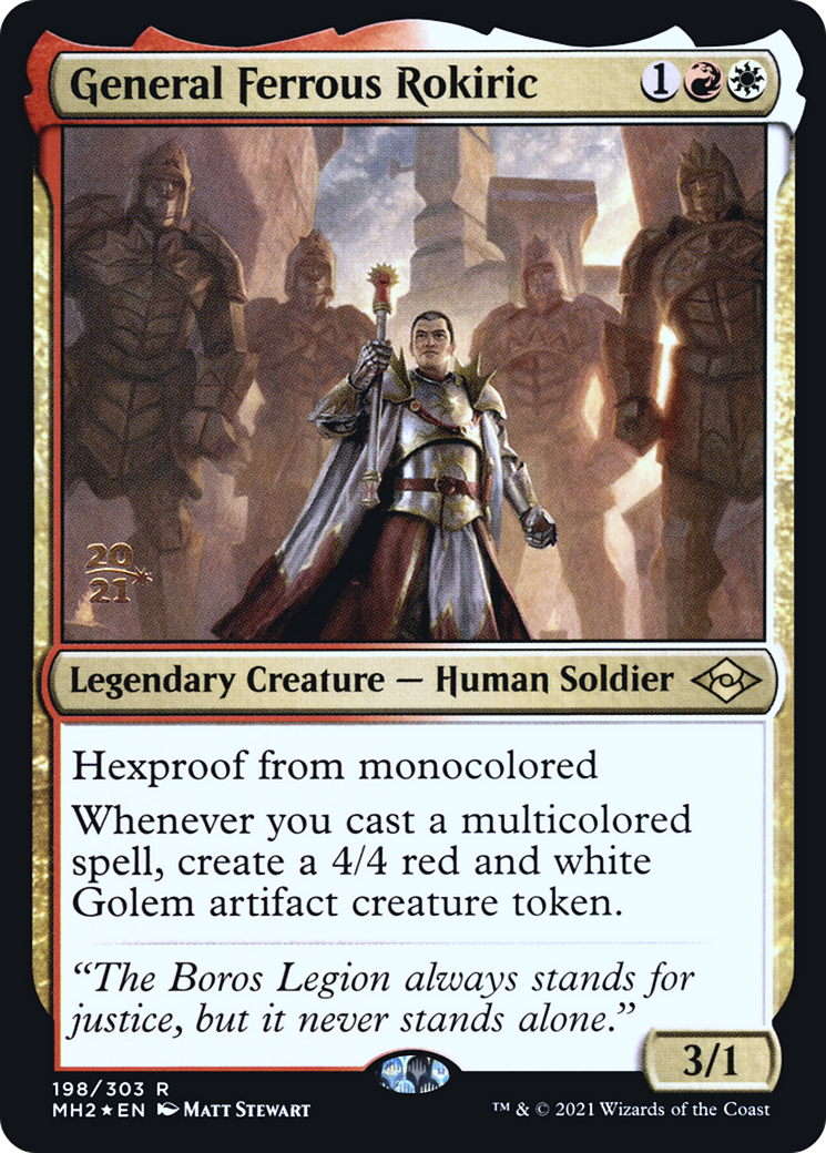 Image of General Ferrous Rokiric [Modern Horizons 2 Prerelease Promos]