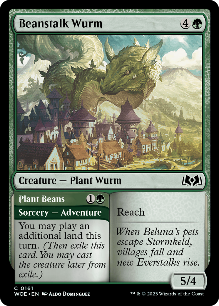 Image of Beanstalk Wurm // Plant Beans [Wilds of Eldraine]