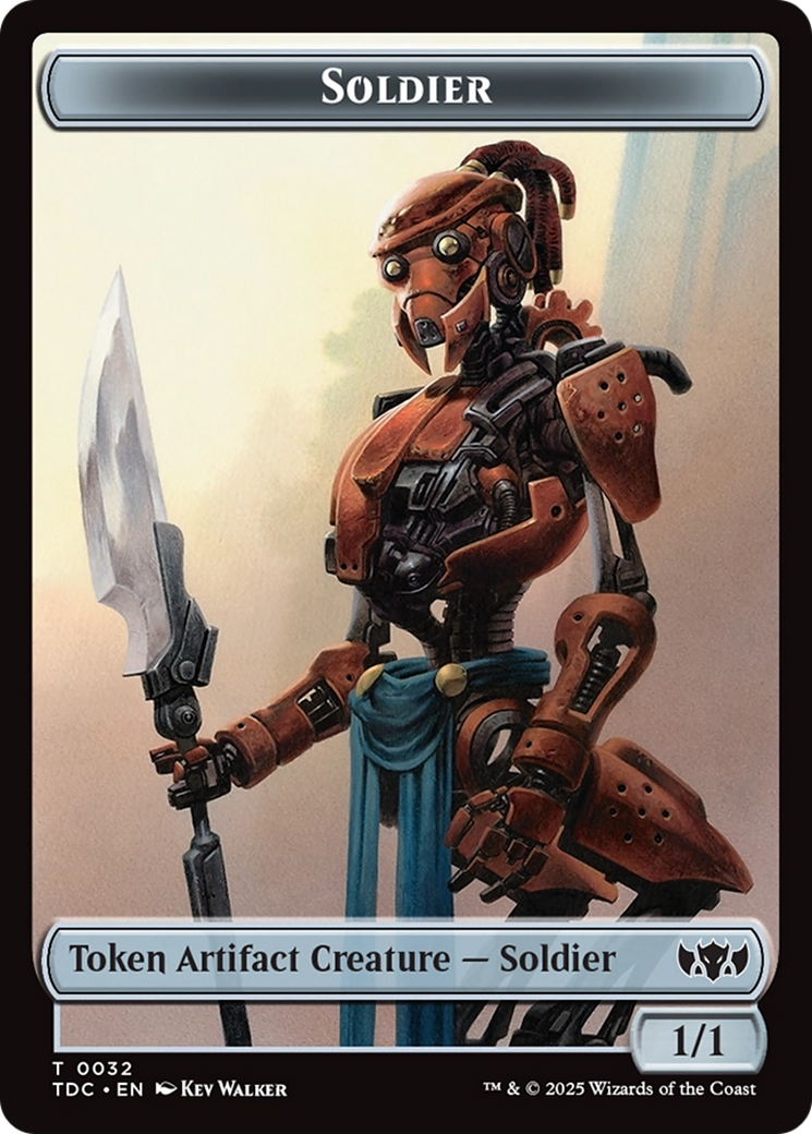 Image of Solider (0032) // Copy Double-Sided Token [Tarkir: Dragonstorm Commander Tokens]