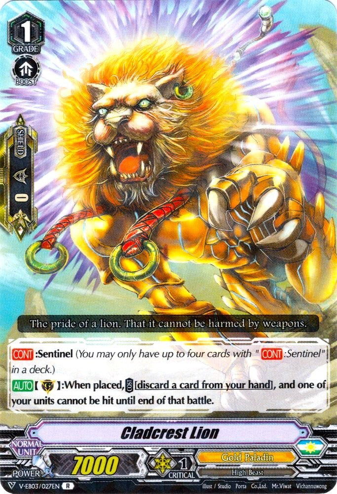 Image of Cladcrest Lion (V-EB03/027EN) [ULTRARARE MIRACLE COLLECTION]